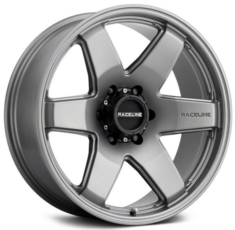 (clearance - no returns) 17x9 raceline 942gs addict greystone 6x5.5/139.7 -12mm