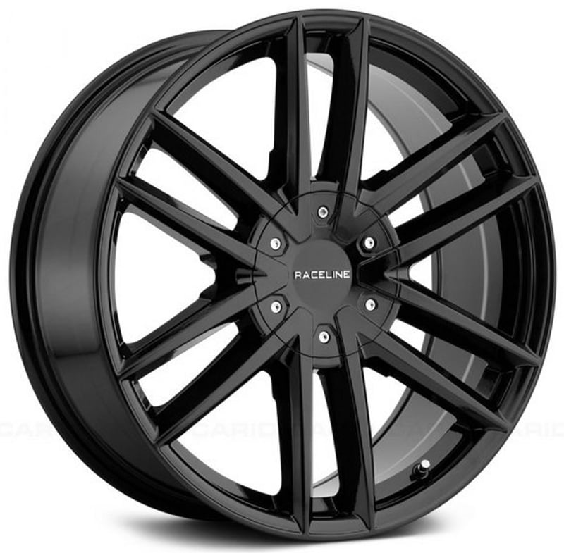 22x9.5 raceline 158b impulse gloss black 6x135 6x5.5/139.7 15mm