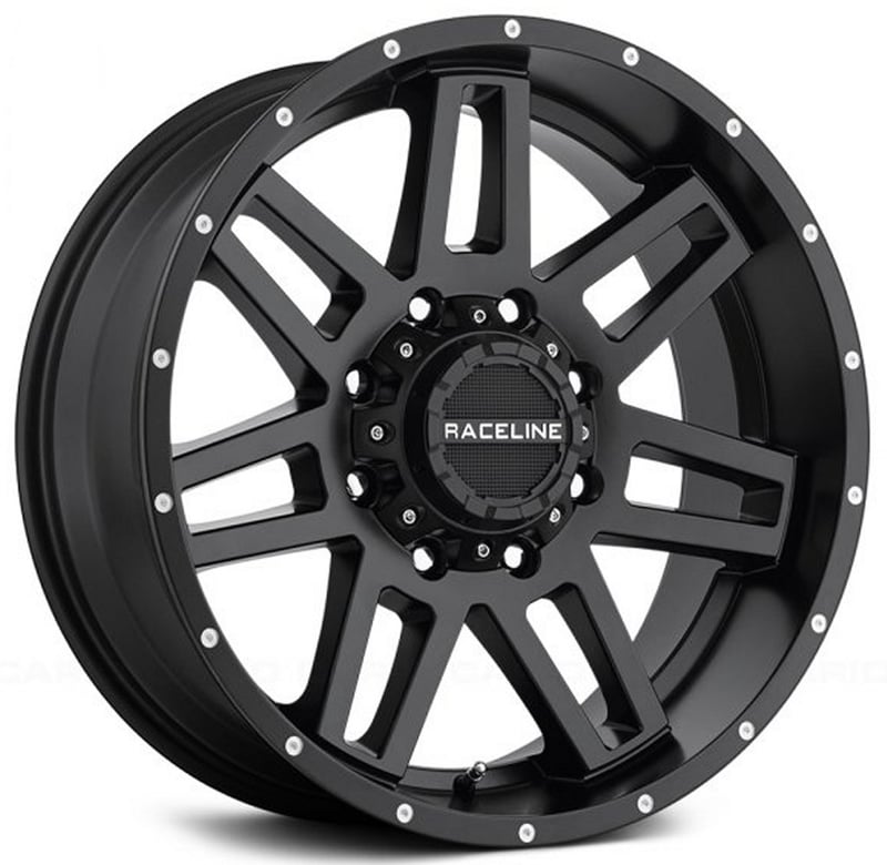 20x9 raceline 931b injector matte black 8x6.5/165 12mm