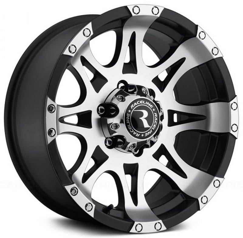 17x9 raceline 982 raptor black machined face 6x5.5/139.7 0mm