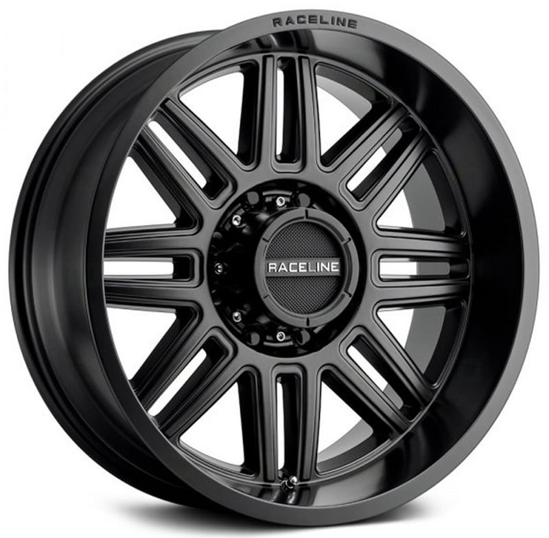18x9 raceline 948b split satin black 8x6.5/165 -12mm