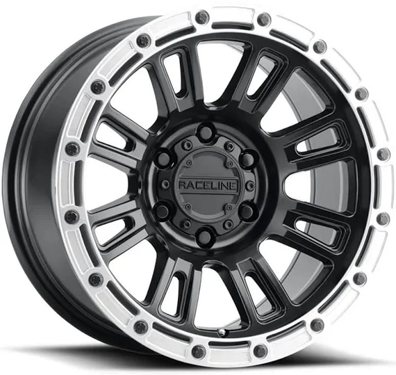 Raceline 956BS Compass Satin Black w/ Silver Ring