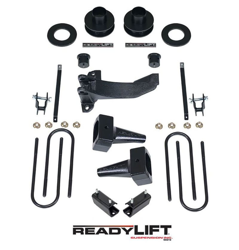 readylift 2.5" sst lift kit w/ 5" rear tapered blocks 2011-2016 ford f-250/f-350/f-450 super duty 4wd (1 piece drive shaft) 69-2527