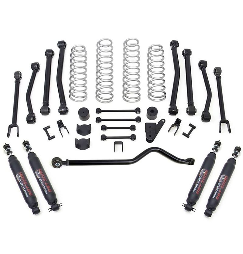 readylift 4" terrain flex 8-arm lift kit w/ sst3000 shocks 2007-2018 jeep jk wrangler 4wd 69-6409
