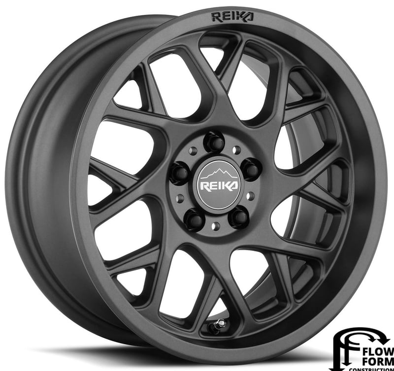 (clearance - no returns) 17x7 reika r25 detour slate gray 5x100 15mm