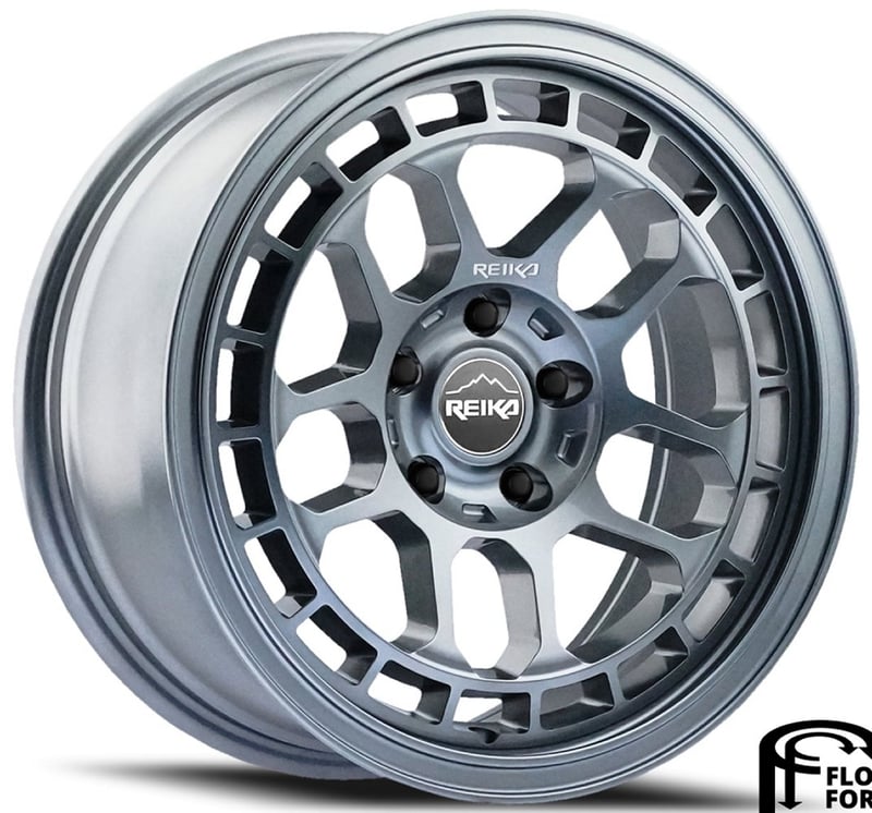 17x8 reika r30 drifter gloss graphite (flow formed) 5x4.5/114.3 20mm