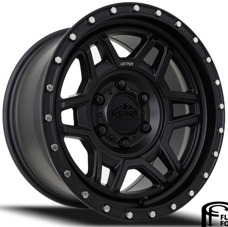 17x8.5 reika r40 trooper satin black (flow formed) 6x135 0mm