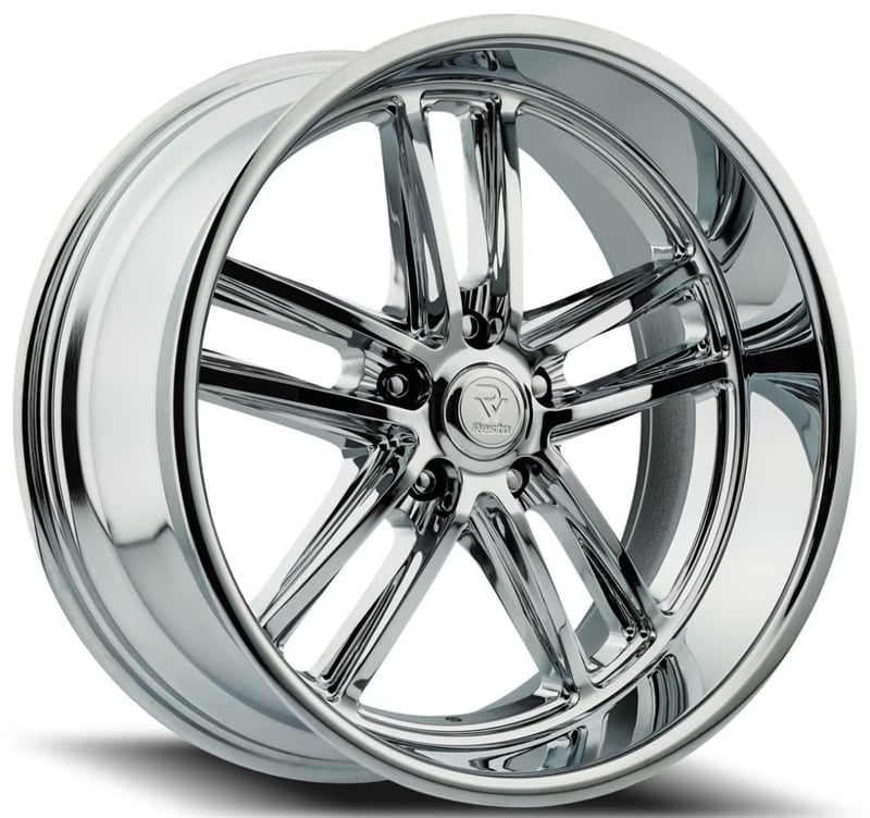 (clearance - no returns) 22x9 resto r103 maverick milled window chrome plated 5x4.75/120.7 15mm