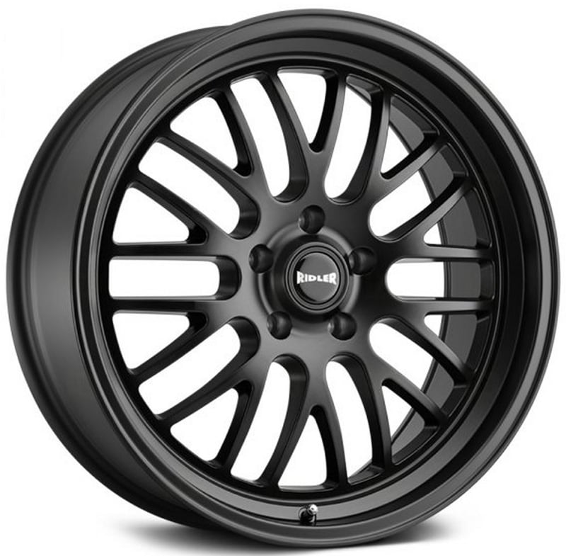(clearance - no returns) 20x10.5 ridler 607 matte black 5x115 25mm