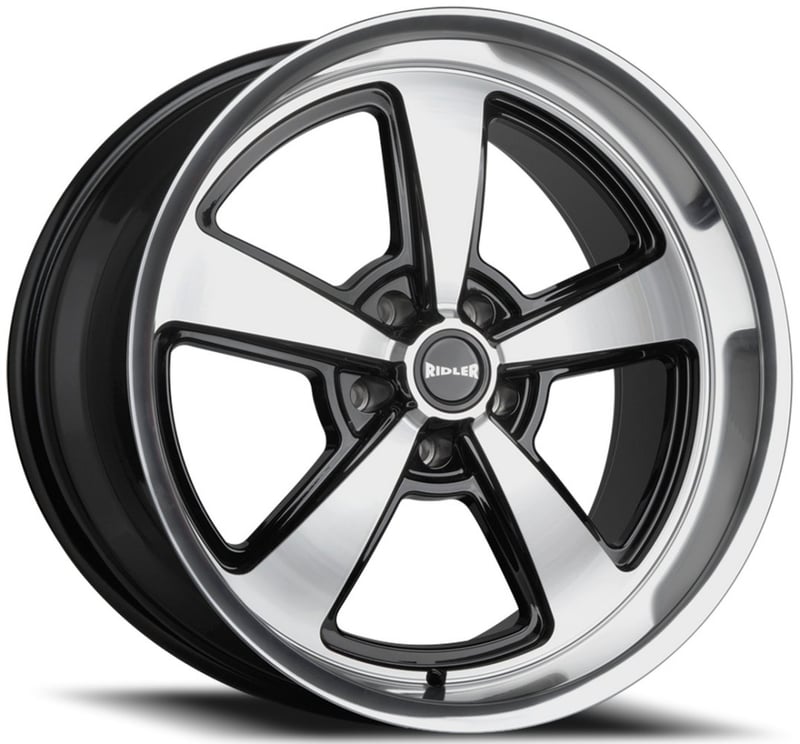 18x8 ridler 652 gloss black diamond cut 5x5.5/139.7 0mm