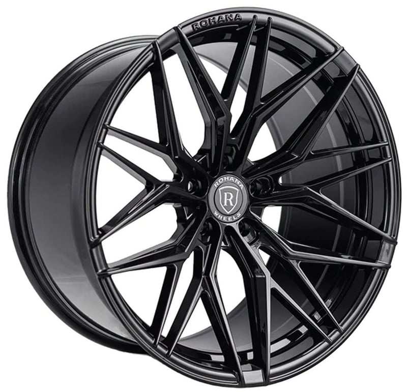 20x12 rohana rfx17 gloss black (cross forged) (super deep concave) 5x4.5/114.3 22mm