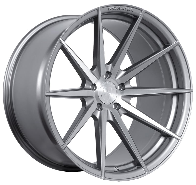 (clearance - no returns) 20x11 rohana rfx1 brushed titanium (cross forged) (mid concave) 5x120 40mm