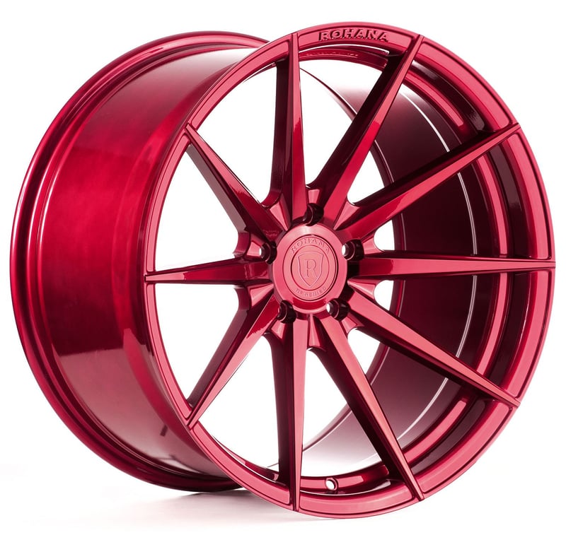 (clearance - no returns) 20x9 rohana rfx1 gloss red (cross forged) 5x120 20mm