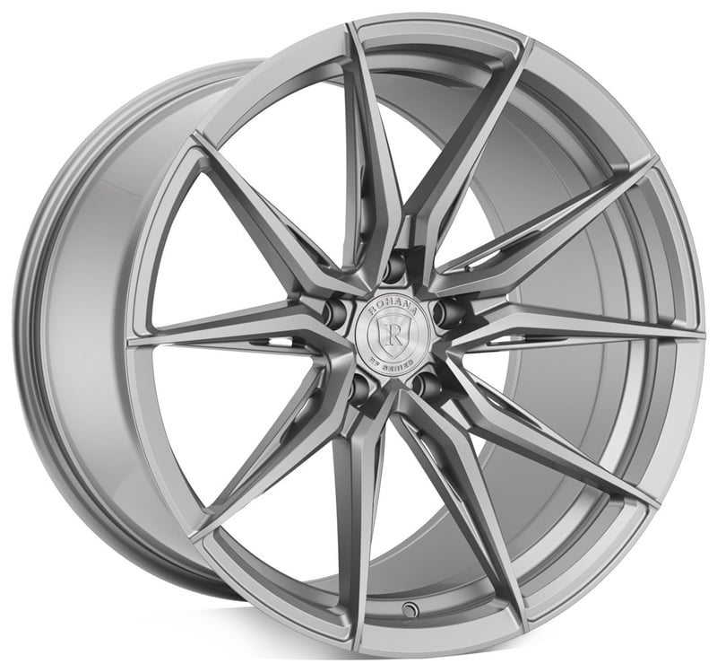 (clearance - no returns) 20x10 rohana rfx13 brushed titanium (cross forged) (deep concave) 5x120 38mm