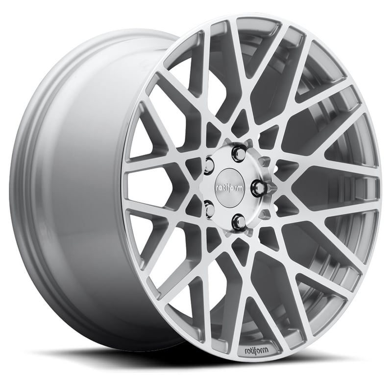 18x8.5 rotiform blq silver machined r110 5x112 35mm