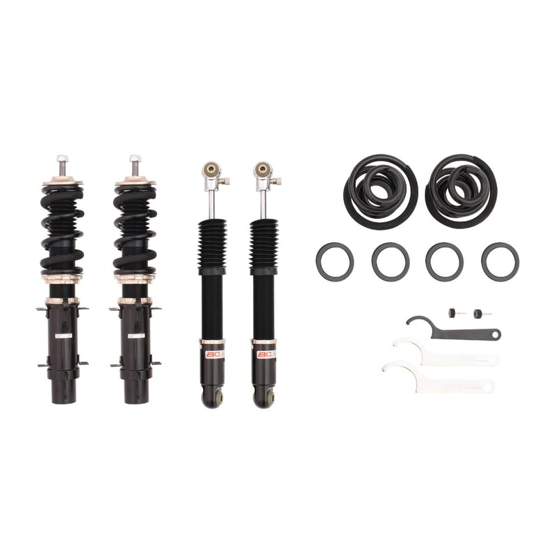 bc racing br series coilover kit for 2000-2006 audi tt awd/ 1999-2005 volkswagen jetta iv awd/ 1999-2005 volkswagen golf r32 awd s-03-br