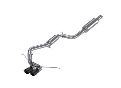 mbrp 13-17 ford focus st 2.0l ecoboost dual center outlet t409 3in cat back w/ black tips s4200409bt