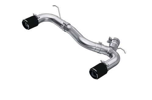 mbrp 17-21 bmw m240i 3.0l 3in axle back dual rear exit w/ t304 ss carbon fiber tips (street version) s45003cf