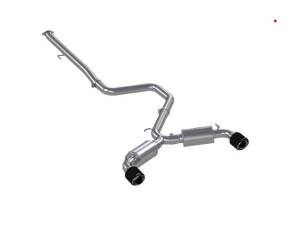 mbrp 2019+ hyundai veloster n 2.0l turbo 3in cat back - t304 stainless - carbon fiber tip s47063cf