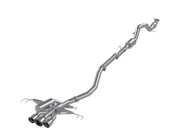 mbrp 17-22 honda civic type r 2.0l t304 stainless steel 3.0in cat-back w/triple center outlet s4901304