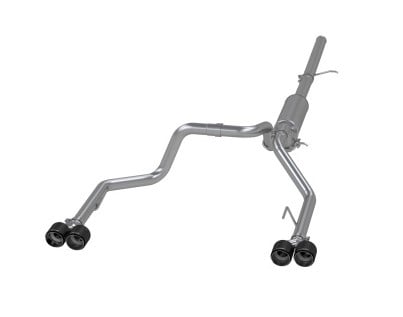 mbrp 19-21 chevrolet silverado 1500 5.3l 3in cat back w/ 2.5in od carbon fiber tips - t304 s50043cf