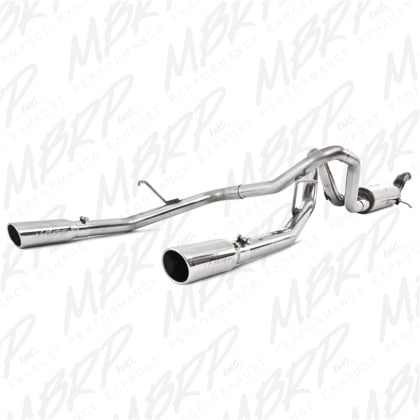 mbrp 09-11 chev/gmc colorado/canyon 5.3l v8 ec/cc-sb cat back dual split rear exit t409 s5074409