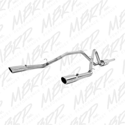mbrp 14 chevy/gmc 1500 silverado/sierra 4.3l v6/5.3l v8 dual split rear t409 3in cat back exhaust s5084409