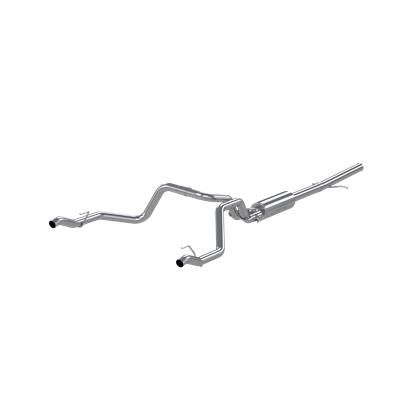 mbrp 2019 chevrolet silverado 1500 4.3l/5.3l 2.5in cat back dual rear exit - aluminized s5085al