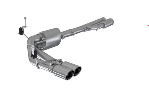 mbrp 2019+ chevrolet silverado 1500 4.5l/5.3l pre-axle dual side exite w/ 4in od tip - al s5092al