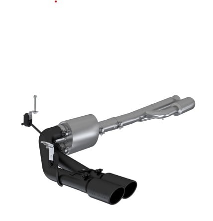 mbrp 2019+ chevrolet silverado 1500 4.5l/5.3l pre-axle dual side exite w/ 4in od tip- black coated s5092blk