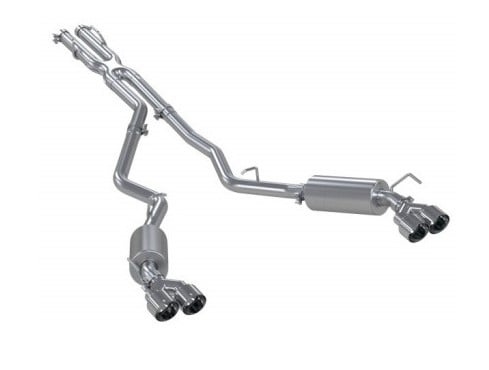 mbrp 20-21 ford explorer st 3.0l ecoboost ss 2.5in dual rear exit w/ quad tips - al s5205al
