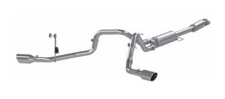 mbrp 2021+ ford f-150 5.0l/3.5l/ 2.7l ecoboost 3in cat back 2.5in dual split exit t409 exhaust s5213409