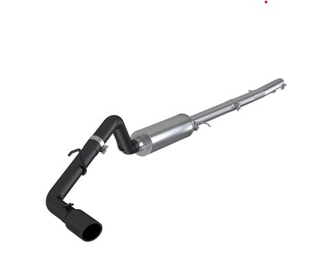 mbrp 2019 ford ranger ecoboost 2.3l 4in od tip single side exit 3in black coated cat back s5227blk