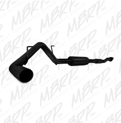 mbrp 11-14 ford f150 3in cat back single side exit black coated exhaust system s5230blk