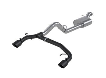 mbrp 21-22 ford bronco 2.3/2.7l ecoboost 2/4-dr 3in catback dual split rear exit blk al s5241blk