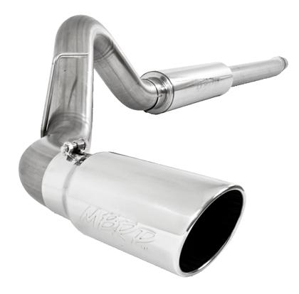 mbrp 11-13 ford f-250/350/450 6.2l v8 gas 4in cat back single side alum exhaust system s5246al