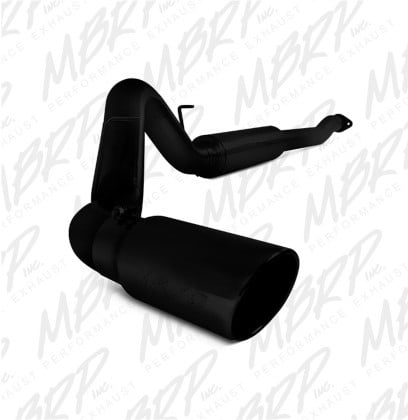 mbrp 11-14 ford f-150 3.5l v6 ecoboost 4in cat-back single side al exhaust system - black s5248blk