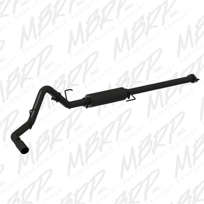mbrp 2015 ford f-150 2.7l / 3.5l ecoboost 3in cat back single side black exhaust system s5253blk