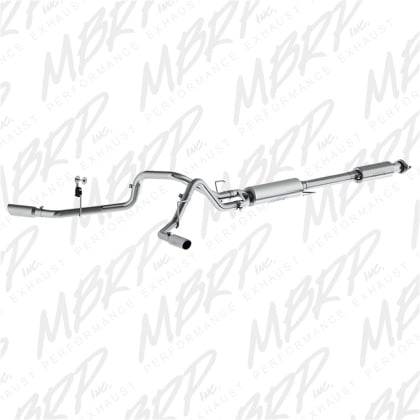 mbrp 2015 ford f-150 5.0l 3in cat back dual split side exit al exhaust system s5257al