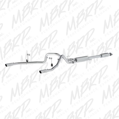 mbrp 2015 ford f-150 5.0l 3in cat back dual split rear exit al exhaust system s5258al