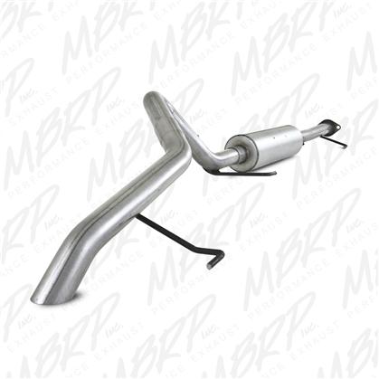 mbrp 2007-2009 toyota fj 4.0l v6 cat back single rear exit off-road tail no tip s5310al