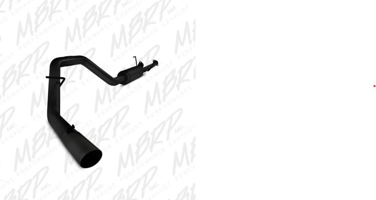 mbrp 2009-2014 toyota tundra 5.7l ec-std. & sb/cc-sb 3in cat-back single side al - black s5314blk