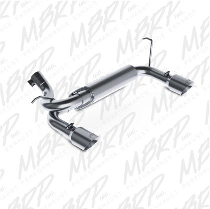 mbrp 07-14 jeep wrangler/rubicon 3.6l/3.8l v6 axle-back dual rear exit aluminum performance exhuast s5528al