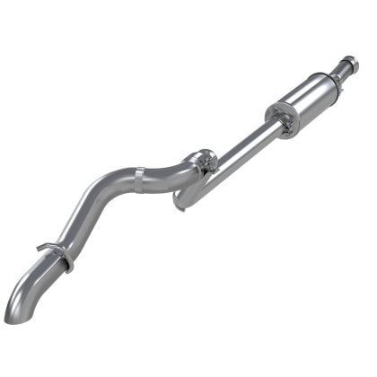 mbrp 18-20 jeep wrangler jl 2.5in single rear exit cat back exhaust - aluminum s5533al