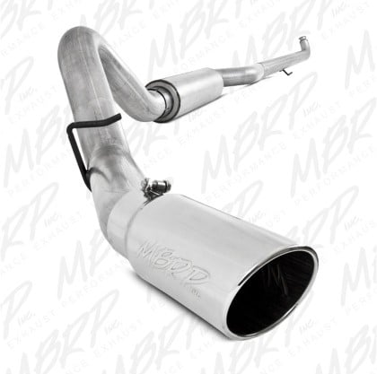 mbrp 2001-2007 chev/gmc 2500/3500 duramax ec/cc down pipe back single side off-road (includes fro s6004al