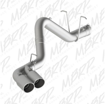 mbrp 11-15 chevy/gmc 2500/3500 4in filter back dual outlet single side alum exhaust system s6033al