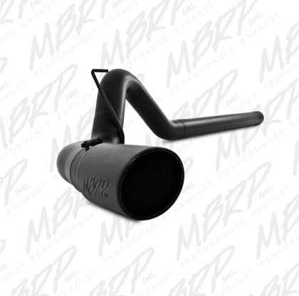 mbrp 10-12 dodge 2500/3500 cummins 6.7l filter back single side black coated exhaust system s6130blk