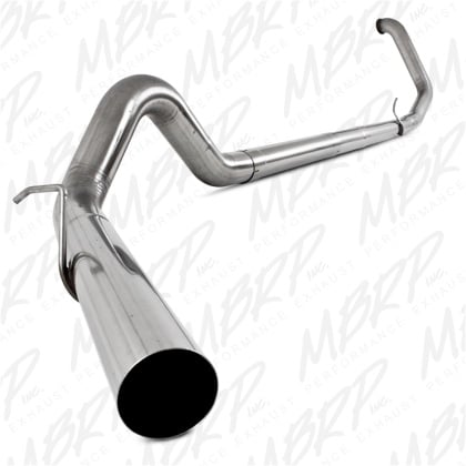 mbrp 1999-2003 ford f-250/350 7.3l 4in turbo back single no muffler t409 slm series exhaust system s6200slm