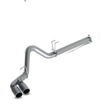 mbrp 11-14 ford f250/350/450 6.7l 4in filter back dual single side exit 5in tips alum exhaust s6249al