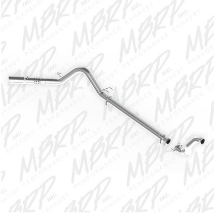 mbrp 08-10 ford 6.4l f250/350/450 4 inch filter back single side exit aluminum and down pipe s6282al